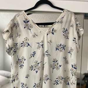 White floral top